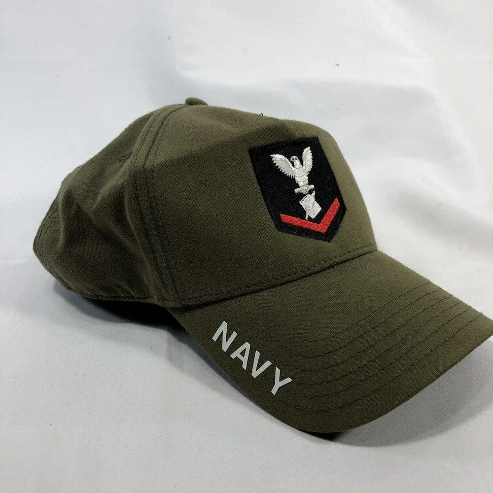 United States Navy Hat Cap by Otto Comfy Fit Green Adjustable One Size Fits Most